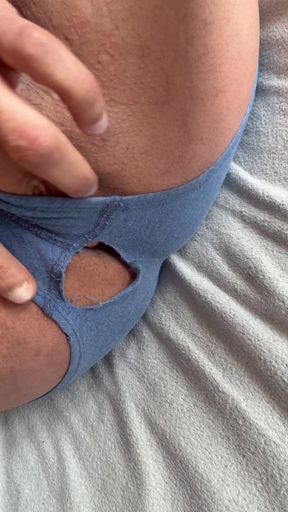 Undress hairy cock and ass finguring