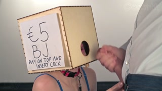 Dirt cheap amateur blowjob whore Lily Corinth treats her first customer [suck on thumb, cum on lips]