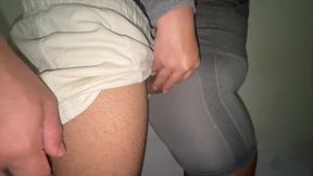 Big-ass Woman Touches a Stranger's Cock