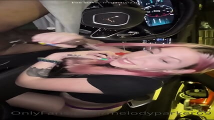 Melody Parker Sucking A BBC In The Car