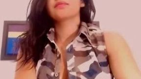 Big boobed hottie shows me her ass and pussy on webcam