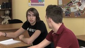 Horny amateur gay scene with Twink, Blowjob scenes