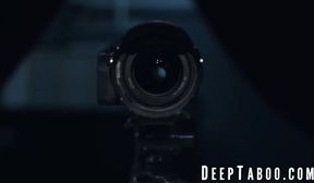 Helena Locke seduces Derrick Pierce for a hardcore deepthroat session