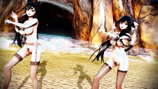 Kaohsiung and Atago Dive mmd r18 3d anime animation