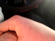 TWINK CUMS IN CAR