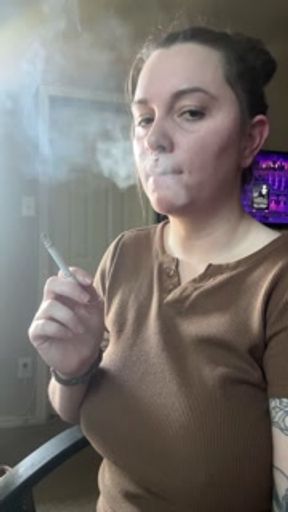 Smoking clip French inhale- full vid going on OF