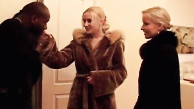 Two classy blondes anal banged balls deep in an interracial threesome