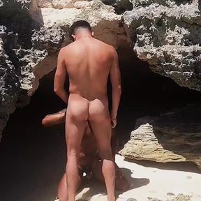 Athuel &amp; Saul Fuck On The Beach While The Water Hits Them Giving Them Some Extra Excitement - PAPI