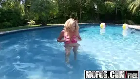 Hot - Shes A Freak - Pink Pussy by the Pool starring Ains
