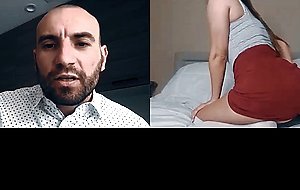 Teen presents a hot masturbation session to perv daddy