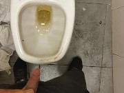 Entro a un baño público a orinar