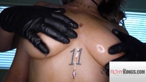 FilthyMassage - BUSTY BABE , OILED TITS And A Juicy Pussy Getting Fucked Good