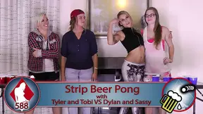 Two former cheerleaders showcase their energetic moves as they seductively