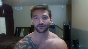 Hot American Scruffy Stud Jerks His Big Cock