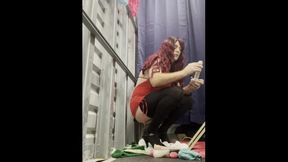 Cindicsissy Red Dress Sissygasm. Cum For U