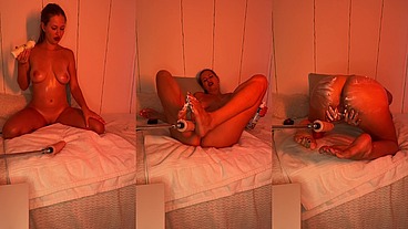 Fuck machine fucked Stella Cardo