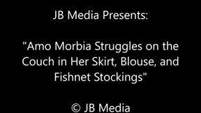 Amo Morbia Bound in Skirt and Fishnets - SD