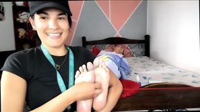 Naz Tickle Tests Jaline’s Bare Soles!
