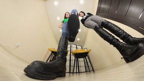 Yasmin & Ruth - tall brunettes in tall boots VR 360 Full HD