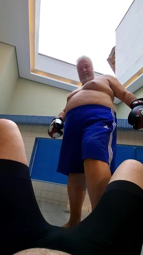 POV Stepdaddy Boss Boxer Training Session