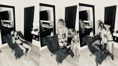 Dominate sexy babysitter making sure milf knows who's boss