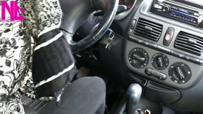 Pedal Pumping and Unzipping My Black Leather High Heeled Boots