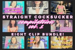 Straight Cock Sucker Volume 1 Eight Clips Bundle