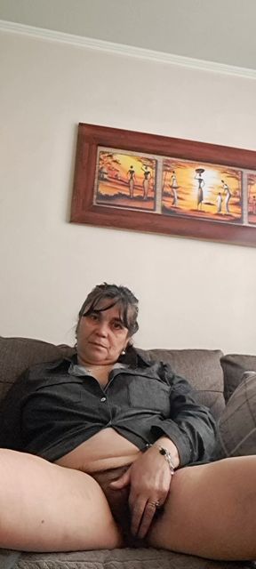 Mature MILF Seducing a Young Man by Showing Her Pussy