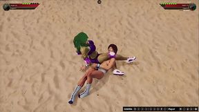 Jennifer Walters VS Hanit (Naked Fighter 3D)