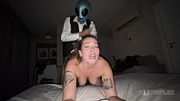 Alien meets Latina and takes deepthroat fuck