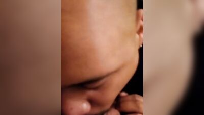 Close-up video of Latino chap sucking his bud's hard piston