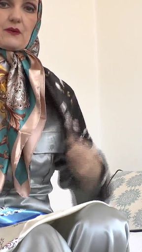 Your Step-stepmother’s New Satin Scarves Turn You on! Everything Is so Beautifully Shiny! Lady Victoria Valente