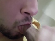 Self Suck My Own Small Cock. Alone at Home.