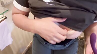 College student squirts all over the bed while men bust their nuts