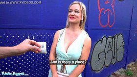 Big Tits Blonde Lily Joy Fucked Behind Train Station