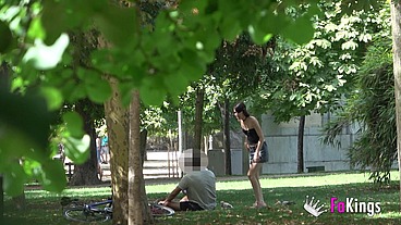 PUBLIC BLOWINGS by Zuko: She wants to lick a black dick in the park!