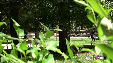 PUBLIC BLOWINGS by Zuko: She wants to lick a black dick in the park!