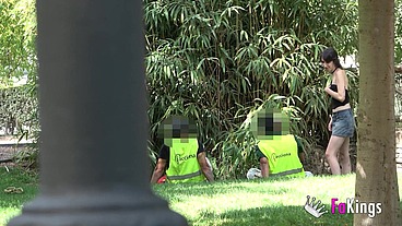 PUBLIC BLOWINGS by Zuko: She wants to lick a black dick in the park!