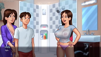 Horny and Lucky Dude Loves Seeing His Stepsis Big Juicy Wet Boobs| Busty Stepmom Wants Him To Help Her - Summertime Saga 03 3D Porn Games