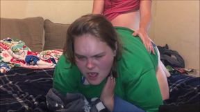 Fucking my sandwich maker from subway in her tight asshole how she likes it