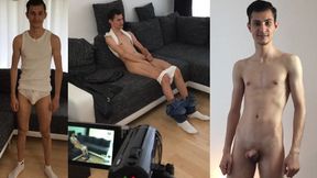 18-year-old teen babe gets nasty at Germany casting audition with tiny dong and footless fetish