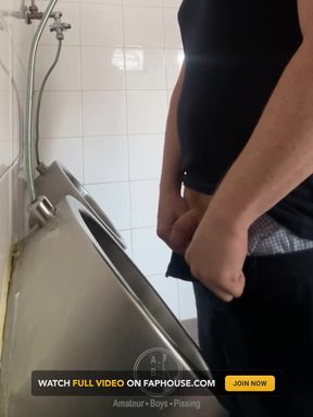 Watching on a Redhead Guy in a Toilet