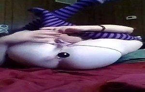 Tranny fucks her ass