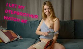 Lina Roselina In I Let My Stepbrother Watch Me; Cute Blonde teen 18+ Amateur Solo