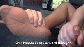 Handjobs with stocking foot forward 5