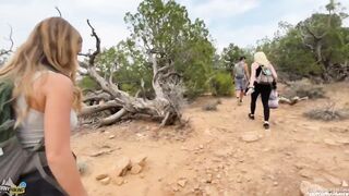 Hiking turns Sensual with Molly Pills and Haighlee Dallas - Turned On Hiking - point of view 4K