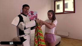 small cock star wars maniac cums twice & makes petite pawg zoe doll orgasm into outer space – porno dan 4k