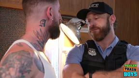 TRAILERTRASHBOYS Officer Brogan Grunts From Troy Daniels Massive Dick