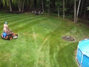 Naked Landscaper - Mowing the backyard nude