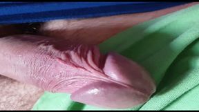 Foreskin rolling, jerking cock, veiny